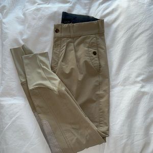 DERBY HOUSE men's riding breeches tan size 28 with tan knee patch
